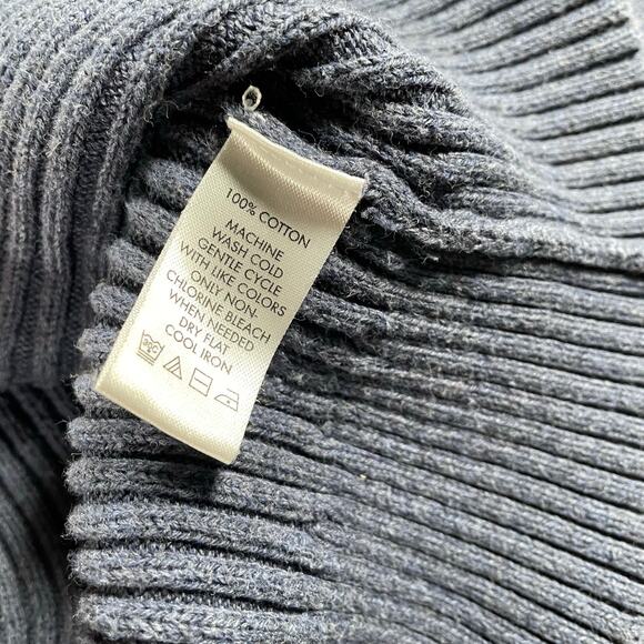 Calvin Klein Blue And Grey Cozy Cotton Quarter Zip Sweater - Picture 4 of 5